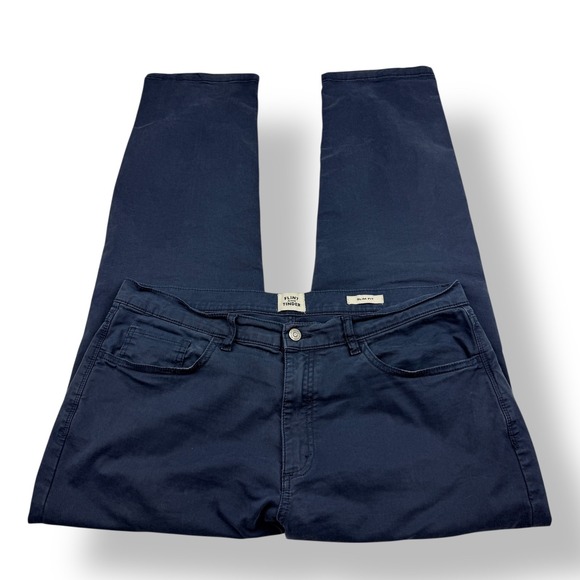 Flint and Tinder Slim Fit Navy Blue Chinos Pants Mens Size 34x30